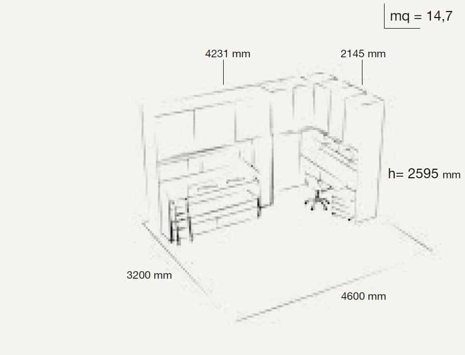 Kids Bedroom Colombini Volo C26